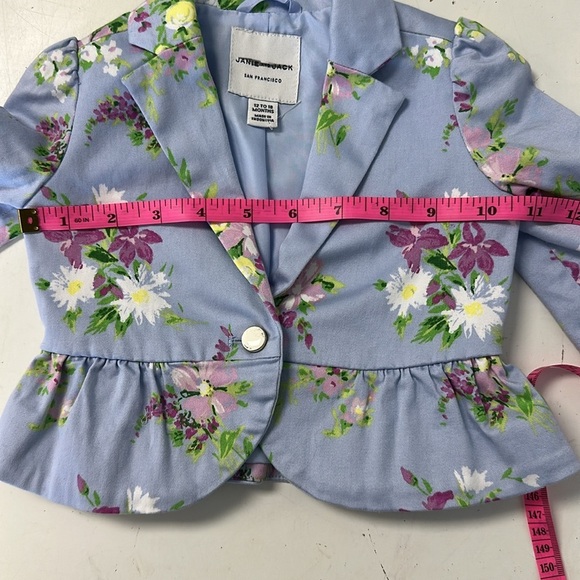 Janie & Jack Easter Roses Peplum Blazer 12-18 - Picture 7 of 8